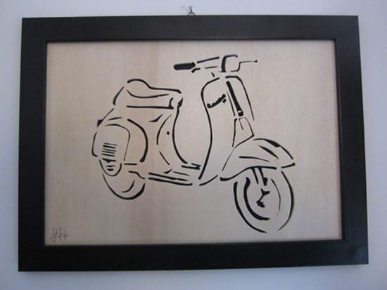 Quadro piaggio vespa legn